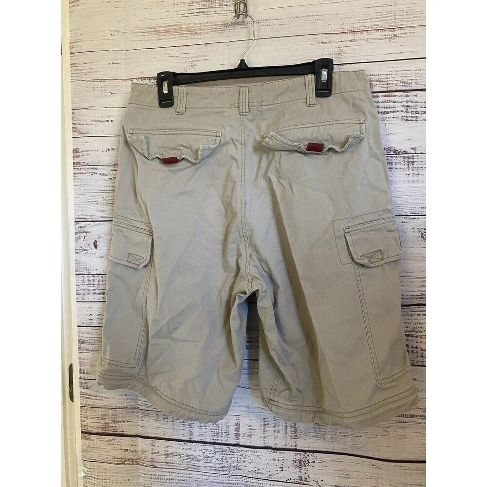 Mens abercrombie and fitch cargo shorts size M Tan, khaki, beige 9.5 inch inseam